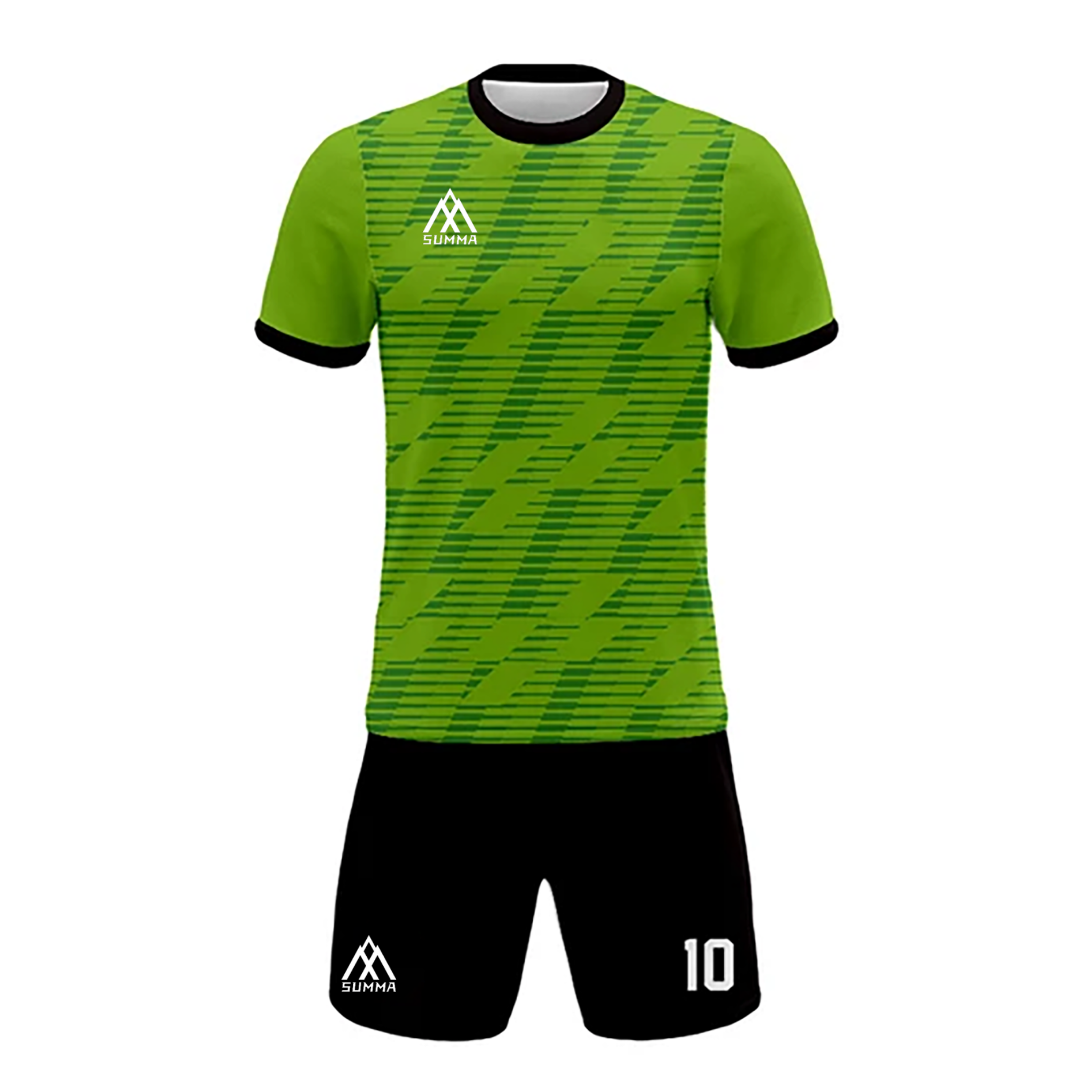 Summa Drive Soccer Jersey Uniform Sportswear Sublimation Football Jersey Green Black