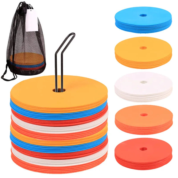 Soccer Flat Cones Marker Discs 10pcs