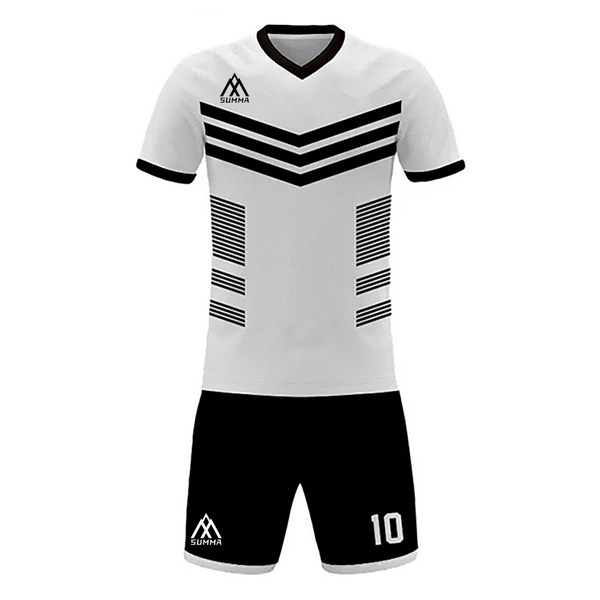 Summa Drive Quality V Collar Sublimation Soccer Jersey White/Black