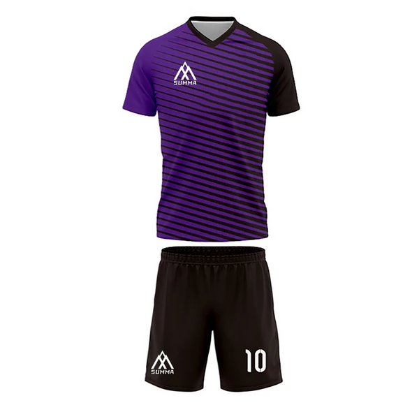 Summa Drive V Collar Classic Design Football Jersey Football Kits Violet/Black
